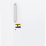 Solid door, upright refrigerator, door closed