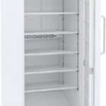 LRP-HC-ERS-30 Int Image Solid door upright flammable storage refrigerator, door open, shelves showing